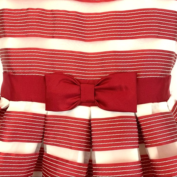 Jona Michelle Red and White Striped Party Dress - Picture 2 of 6